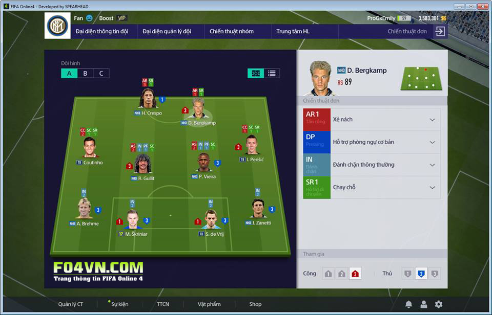 Sơ đồ 4-4-2 : Tấn công tổng lực - FC Online - kênh Review FO4...